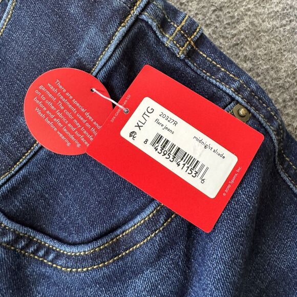 SPANX Flare Jeans Womens XL Midnight Blue Shade pull-on 20327R NWT - Picture 3 of 7
